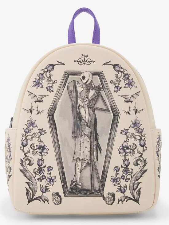 Loungefly The Nightmare Before Christmas Jack & Sally Coffin Mini Backpack main image 5
